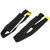 J.Racenstein Gardiner Backpack Straps pair, adjustable black straps with yellow fasteners for secure attachment.