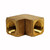 ProTool Elbow Brass 1/4in, brass pipe fitting with two threaded openings for plumbing or pneumatic connection.