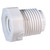 ProTool Bushing Hex PVC 1/2in X 1/4in Sch40, white PVC pipe fitting with hexagonal shape and threaded ends for plumbing and piping applications.