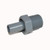 ProTool Stem Adapter 1/2 x 1/2, gray plastic and metal pipe fitting for tools and equipment