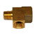 ProTool Tee Street Brass 1/4in, brass pipe fitting with a threaded connection and a side outlet for plumbing or pneumatic systems.