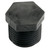 Plug 1/2in Male NPT Black HDPE
