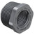 J.Racenstein Reducing Bushing 1in to 1/2in PVC Sch80, gray PVC fitting used for pipe reduction.