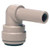 ProTool Elbow 3/8 Stem, close-up image of a plastic elbow fitting with a 3/8 inch stem for plumbing and pneumatic applications.