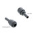 TRADEWRX Enlarger Stem 3/8 tube x 5/16 stem, gray plastic bicycle component with 3/8 tube push fit and 5/16 stem connection.