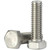 J.Racenstein Screw 1/4-20 x 1 in SS Hex Cap, stainless steel hex cap screw with threaded body and hexagonal head for industrial and mechanical applications.
