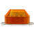 J.Racenstein Indicator Light Amber 12v, amber-colored rectangular automotive indicator light with a ribbed lens and mounting base.