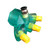 ProTool Spray Adaptor Triple Head Trident, green and yellow multi-head spray adaptor for gardening and cleaning tools.
