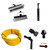 J.Racenstein Gardiner #10 WFP Conversion Kit, includes various brushes, a long yellow hose, and multiple connectors and adapters for garden watering or cleaning.