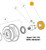 J.Racenstein Motor Shaft Shrink Disc, exploded diagram showing components of the shaft shrink disc assembly for industrial motors.