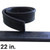 J.Racenstein Rubber FlatTop 22in (12 Pack) Black Diamond, black rubber flat-top tire for industrial or commercial use.