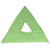 Unger Stingray Glass Cleaning Pad, bright green triangular microfiber cleaning pad with a cutout handle for easy grip.
