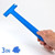 JBF Scraper 03in Angle Aquarium Long Handle, blue plastic long-handled scraper for cleaning fish tank algae and debris.