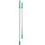 Unger Opti-Loc Telescopic Pole, adjustable aluminum pole with green locking mechanisms for window cleaning and height extension.