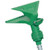 Unger Fixi Clamp Jaws Unger, green plastic clamp with serrated jaws and adjustable mechanism for securing equipment.