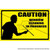 ProTool Window Cleaning In Progress Label, caution sign with a silhouette of a person cleaning a window.