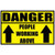 ProTool People Working Above Warning Sticker, safety warning sign indicating presence of people working above with bold black text on yellow background and upward arrows.