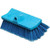 J.Racenstein Brush BiLevel 10in Blue Soft FlowThru, image of a blue cleaning brush with a thick handle and soft bristles for efficient cleaning.