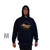 ProTool Navy Sweatshirt w/Hood Medium, a navy blue hoodie with a yellow logo for professional window cleaning, worn by a male model.