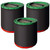 Unger HydroPower Ultra 1-Stage Replacement Resin (3 Pack), three cylindrical water filter cartridges with black foam bodies and green and red end caps.