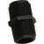 ProTool Nipple 3/4 Poly, black plastic pipe fitting with threaded ends for secure connection.