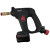 ProTool Chem Sprayer Nozzle 1/4in 0deg, black spray gun with red adjustment knob and brass connector for chemical application.