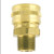 ProTool Coupler Brass QC 1/4in MPT, close-up of brass coupler fitting with threaded end for pneumatic or hydraulic connections.