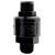 ProTool Check Valve 1/2in Male NPT, black plastic check valve with male NPT fittings on both ends for fluid control.