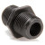 ProTool Nipple 1/2 MPT to 1/2 MPT Banjo, black plastic pipe fitting with threaded ends for connecting pipes or hoses.