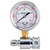 ProTool Pressure Gauge 6000psi, high-pressure industrial pressure gauge with analog display and metal fitting.