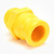 ProTool Adapter 3/4in x 3/4in GH Male Thread, yellow plastic fitting with male threaded end for pipes or hoses.