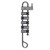 J.Racenstein Rappel Rack SS Tie Off Bar and 5 SS Bars, stainless steel climbing rappel rack with multiple anchor points for safety and support.
