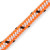 Marlow Rope Braided 1/2in Orange 600ft Gecko, close-up of the braided rope showing vibrant orange, white, and black strands.