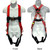 ProTool Harness with Front, Back and Side 2 Side D-Rings, safety harness setup displayed on mannequin showing front and back views ProTool Harness with Front, Back and Side 2 Side D-Rings, safety harness setup displayed on mannequin showing front and back views