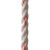 Teufelberger MultiLine Firm Rope 5/8in, close-up of a twisted white rope with red accents.