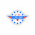 J.Racenstein Stars and Squeegees Sticker, patriotic-themed sticker featuring stars, stripes, and tools with the brand name J.Racenstein in bold blue font.