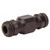 ProTool Male Quick Connect Union, black plastic quick connect fitting for plumbing or pneumatic systems.