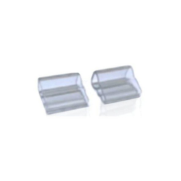 Wagtail End Clips for Precision Glide Pair, transparent plastic clips used for secure attachment in hair styling.