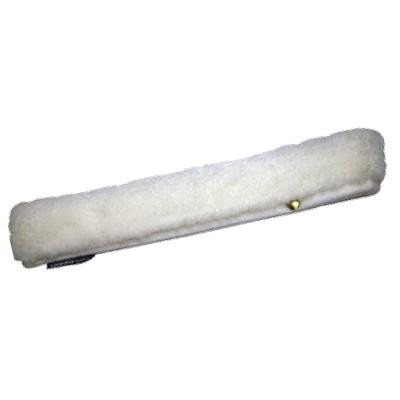 Sorbo White Sleeve with Brass Snaps, close-up of a soft white sleeve with brass snap fasteners for durable attachment.