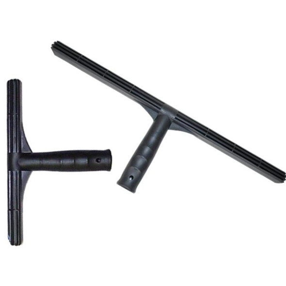 Ettore T-Bar Taper Plastic, black T-shaped cleaning tool with tapered flexible ends for window and glass cleaning.
