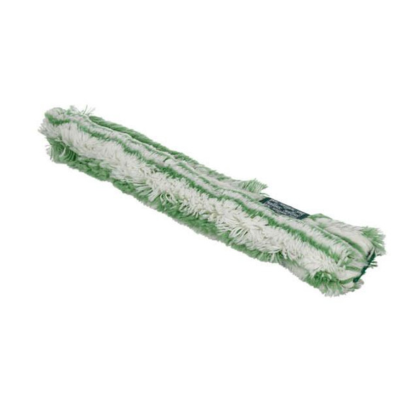 Unger Sleeve Monsoon, soft microfiber window cleaning sleeve with green and white stripes designed for streak-free cleaning.