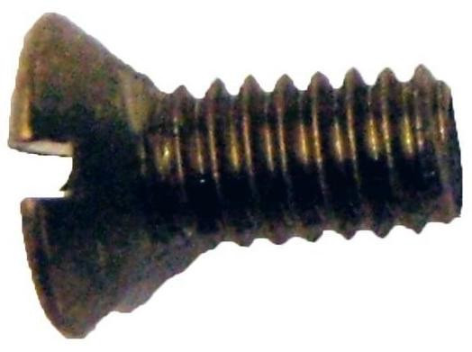 J.Racenstein Screw for Brass Handle, a metallic screw with a threaded body and a flat head designed for attaching brass handles.