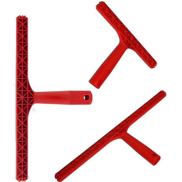 Pulex T-Bar Plastic Red, sturdy red plastic cleaning T-bar with ergonomic handle for enhanced grip.