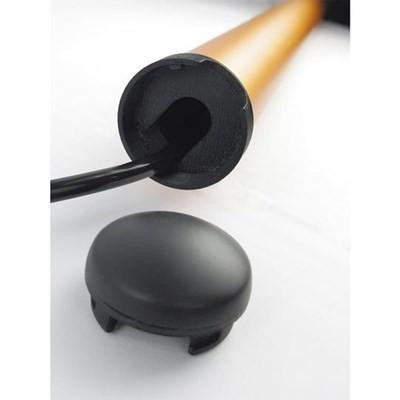 Ettore AquaClean End Caps, close-up of black end cap with cable attached, designed for water filtration systems.