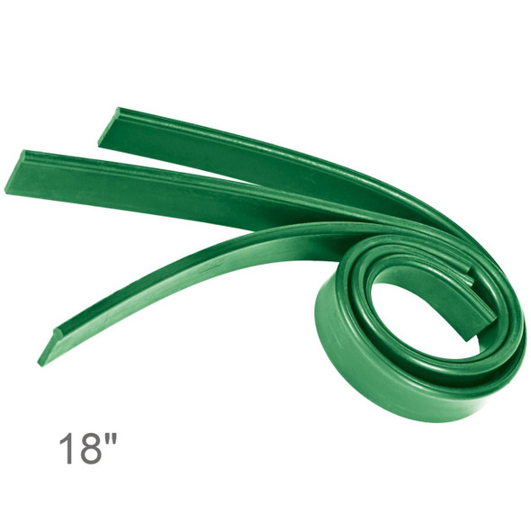 Unger Power Rubber Green 18in (10 Pack) Unger, green rubber squeegee blades for window cleaning and glass exterior cleaning.