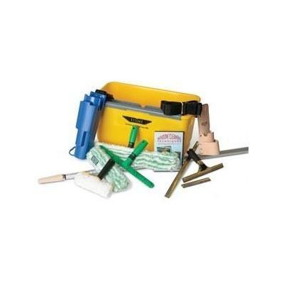 J.Racenstein Window Cleaning Kit JRC, complete window cleaning toolset with squeegee, scrubber, microfiber cloths, and extension pole for easy and efficient home and window maintenance.