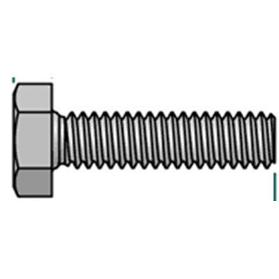 J.Racenstein Hex Screw 3/8-16 x 3/4in (Bracket to Plate), close-up of a metal hex screw with a threaded shaft and hexagonal head for secure fastening.