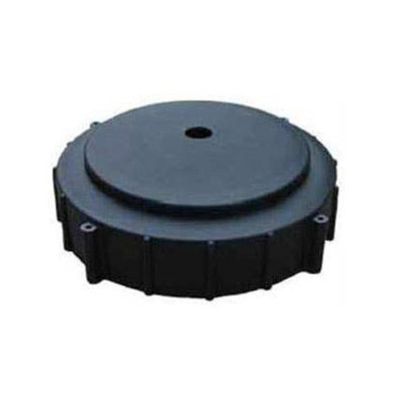 J.Racenstein Lid 5in Spin on Vented for 80 Gallon Tank, black plastic tank lid with vent hole, circular design