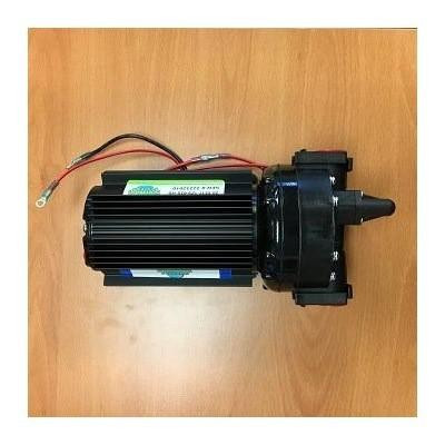 ProTool SoftWash System 5gpm PolyPro 12v Pump, black pump with wiring on a wooden surface