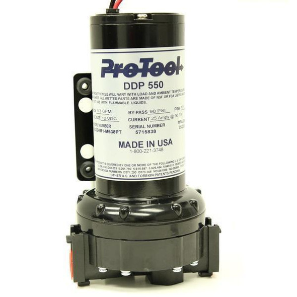 ProTool Pump 90psi 5.0gpm Pump Regulated, industrial fluid pump with black and white label, designed for regulated fluid transfer applications.